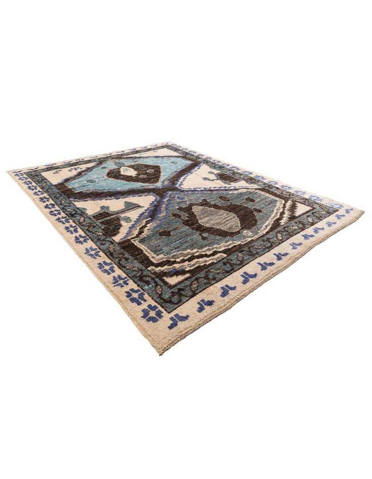 Detail image of  8' 7 x 10' 9  Hand Knotted Moroccan Wool Rug