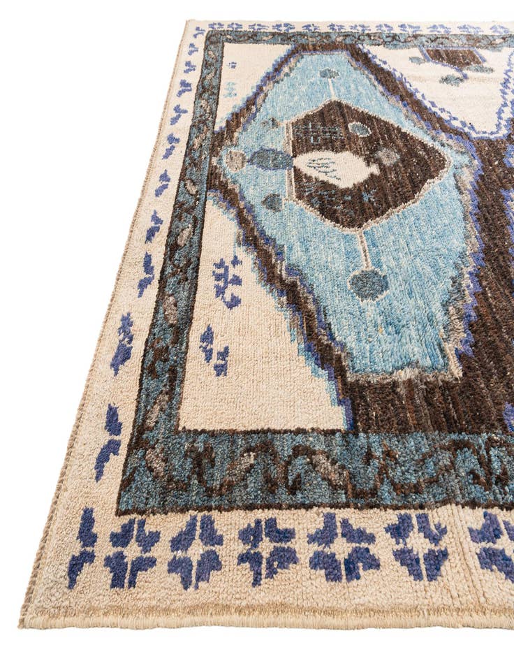 Detail image of  8' 7 x 10' 9  Hand Knotted Moroccan Wool Rug