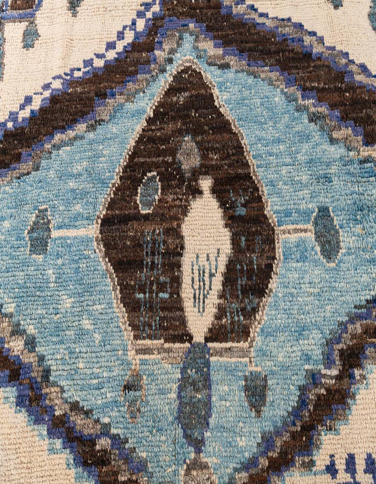 Detail image of  8' 7 x 10' 9  Hand Knotted Moroccan Wool Rug