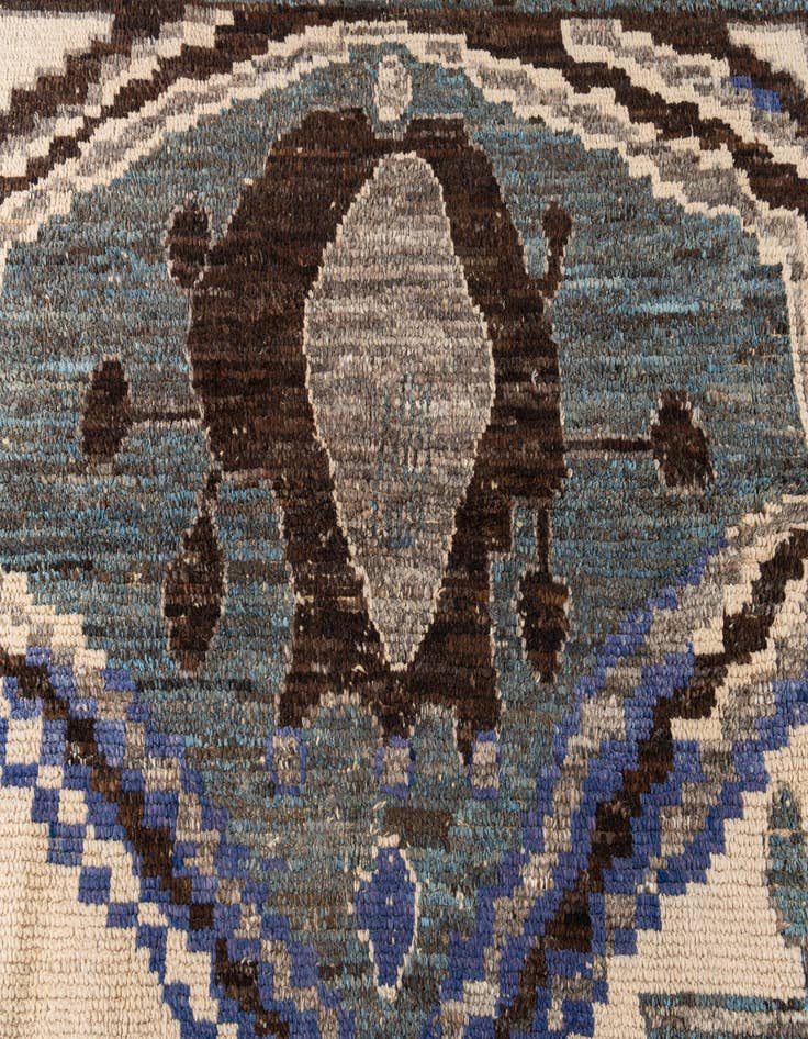 Detail image of  8' 7 x 10' 9  Hand Knotted Moroccan Wool Rug