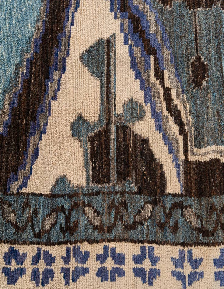 Detail image of  8' 7 x 10' 9  Hand Knotted Moroccan Wool Rug