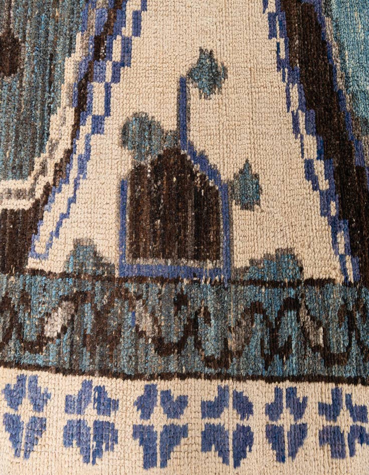 Detail image of  8' 7 x 10' 9  Hand Knotted Moroccan Wool Rug