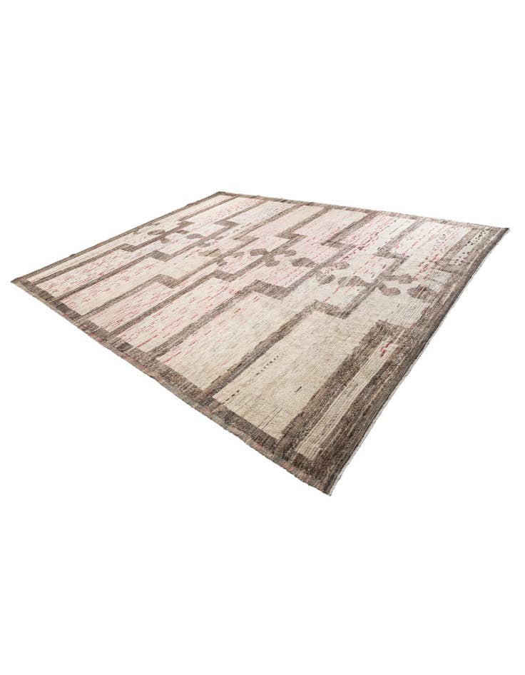 Detail image of  12' 3 x 15' 1  Hand Knotted Moroccan Wool Rug