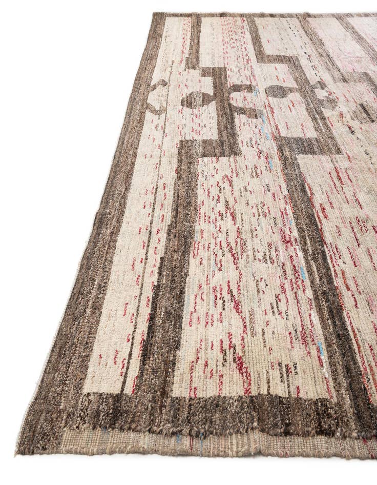 Detail image of  12' 3 x 15' 1  Hand Knotted Moroccan Wool Rug