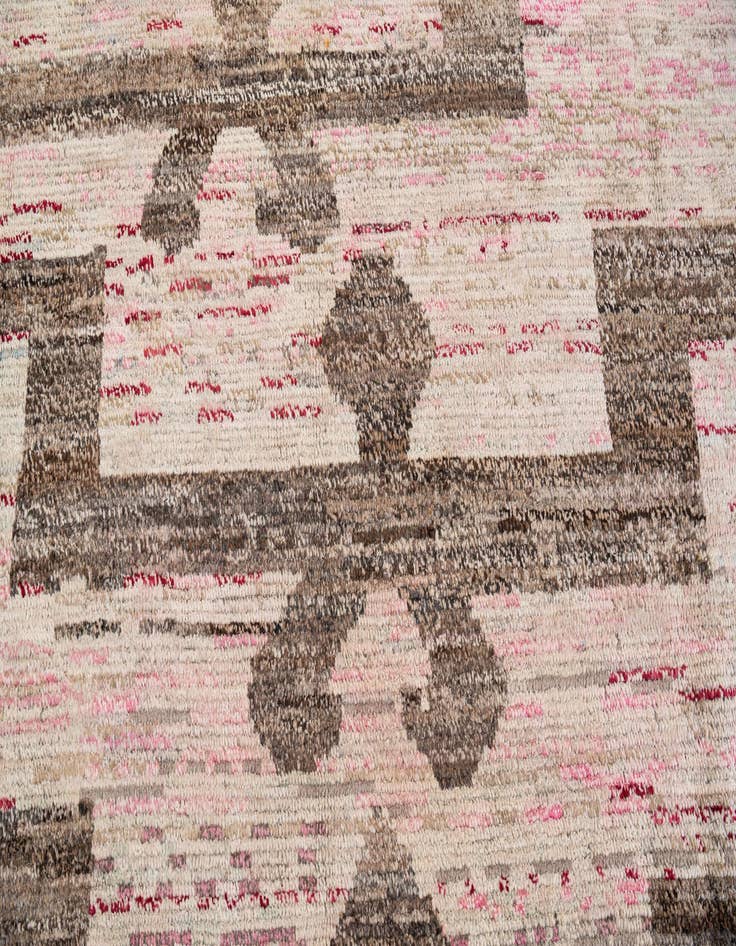Detail image of  12' 3 x 15' 1  Hand Knotted Moroccan Wool Rug
