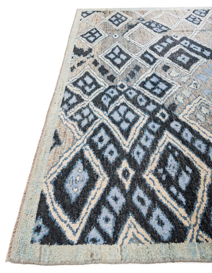 Detail image of  8' 2 x 10' 2  Hand Knotted Moroccan Wool Rug