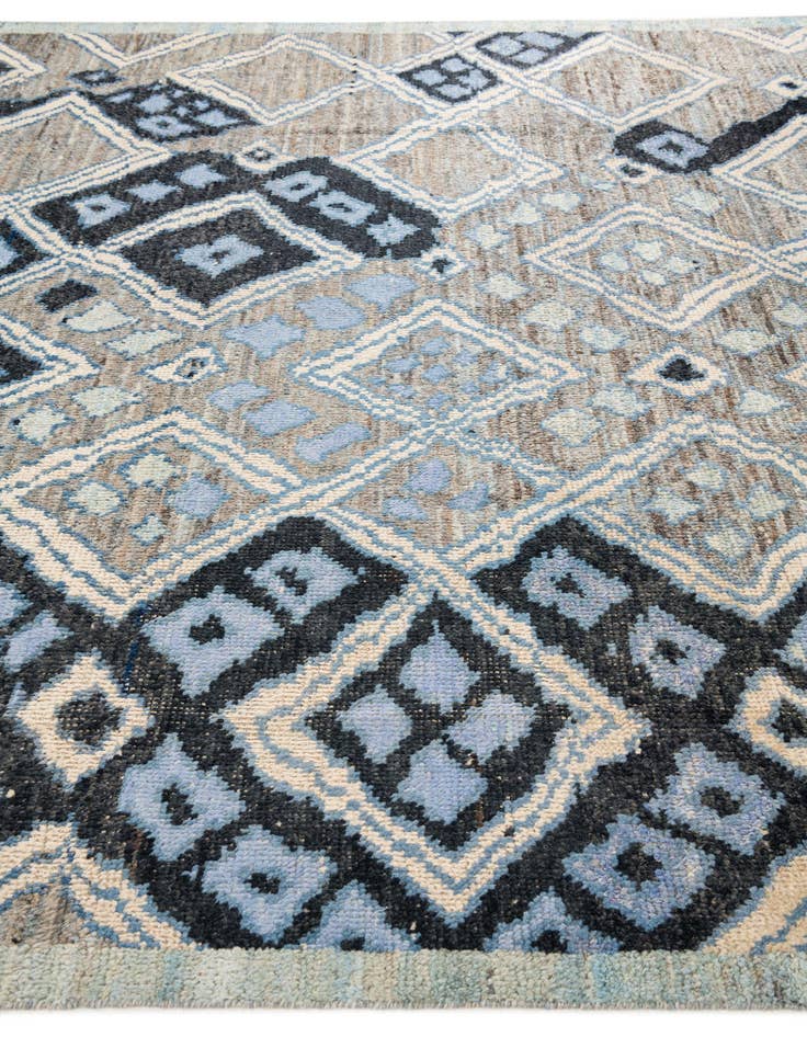 Detail image of  8' 2 x 10' 2  Hand Knotted Moroccan Wool Rug