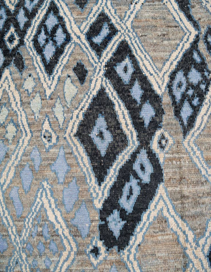 Detail image of  8' 2 x 10' 2  Hand Knotted Moroccan Wool Rug