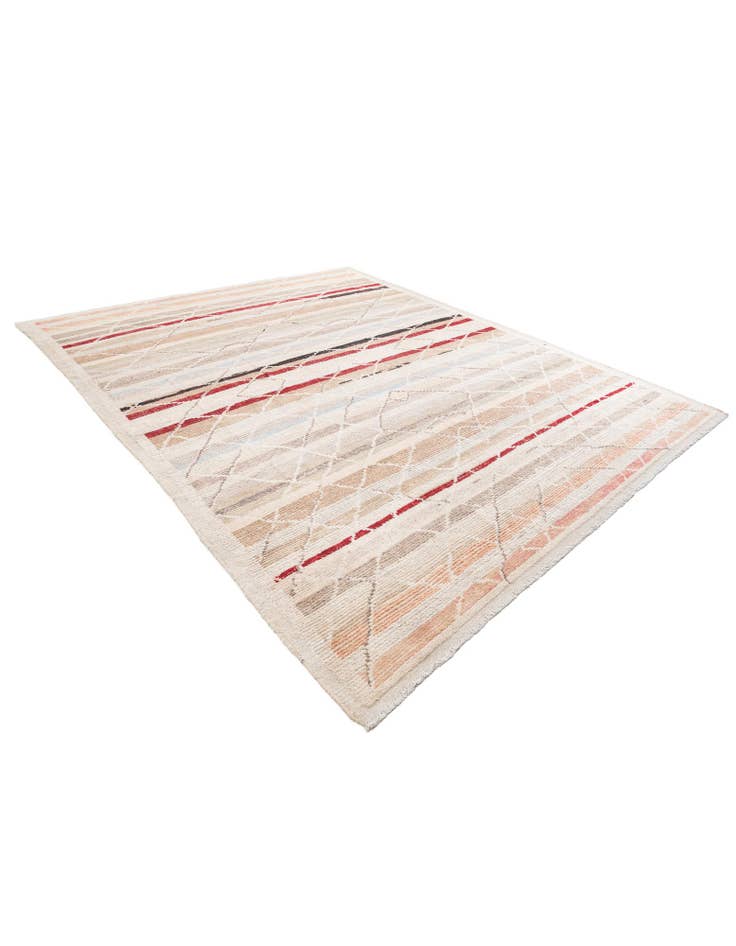 Detail image of  9' 6 x 11' 8  Hand Knotted Moroccan Wool Rug