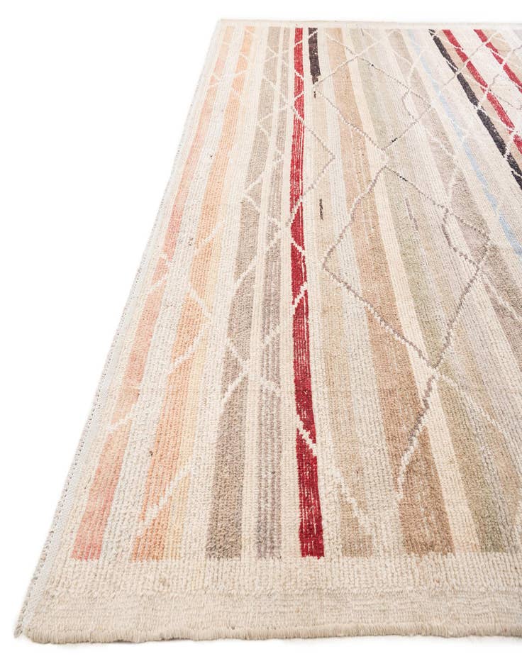 Detail image of  9' 6 x 11' 8  Hand Knotted Moroccan Wool Rug