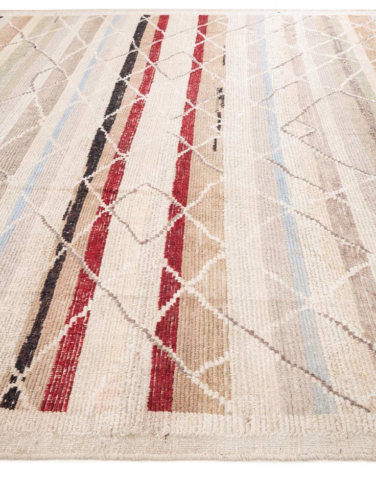 Detail image of  9' 6 x 11' 8  Hand Knotted Moroccan Wool Rug