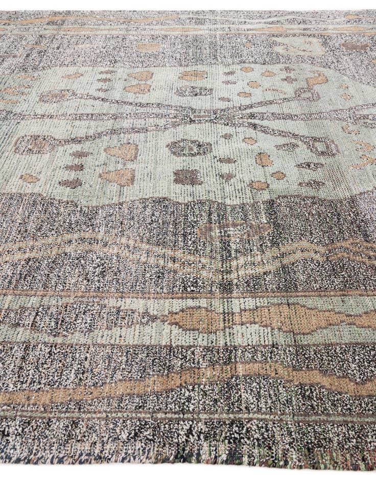 Detail image of  8' 10 x 12' 1  Hand Knotted Moroccan Wool Rug