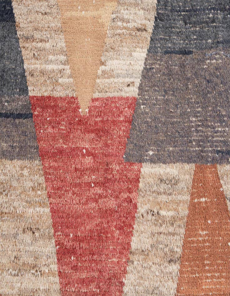 Detail image of  8' 10 x 13'  Hand Knotted Moroccan Wool Rug