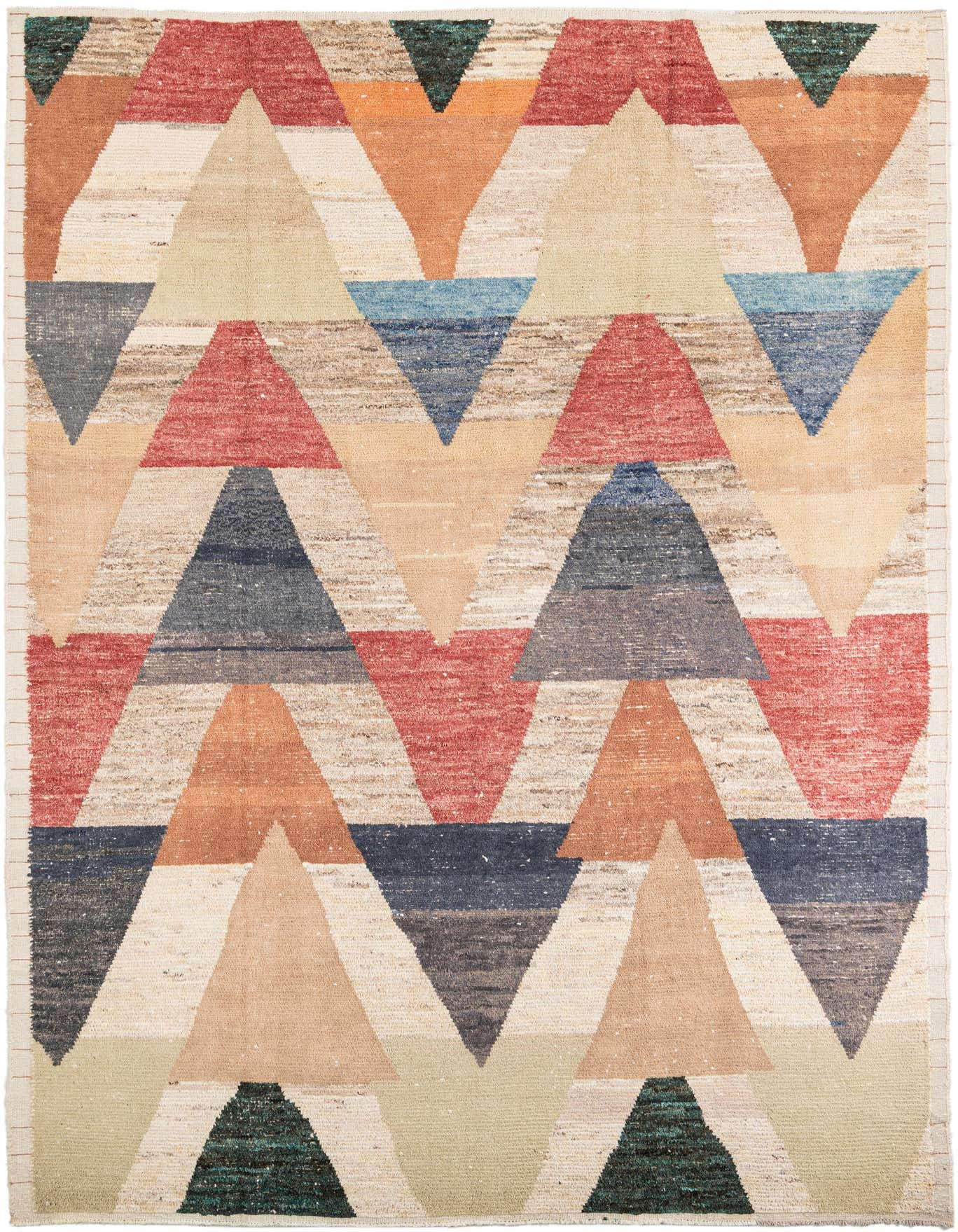 Primary image  8' 10 x 13'  Hand Knotted Moroccan Wool Rug