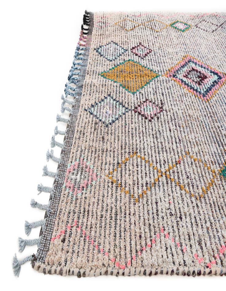 Detail image of  5' 8 x 8' 3  Hand Knotted Moroccan Wool Rug