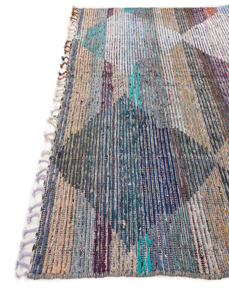 Detail image of  5' 6 x 8' 4  Hand Knotted Moroccan Wool Rug