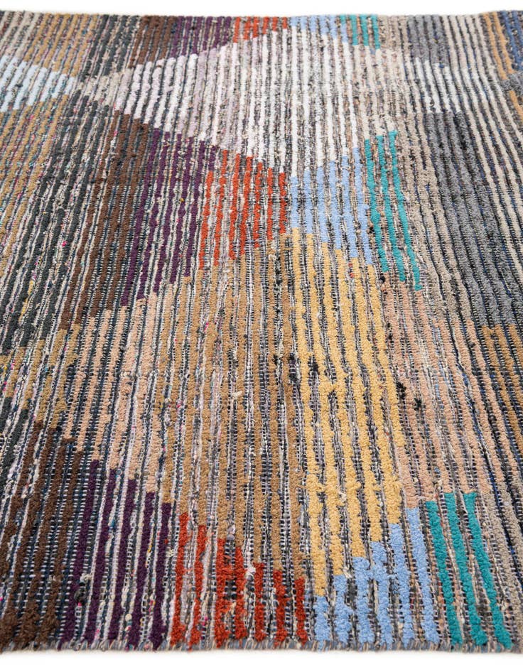 Detail image of  5' 6 x 8' 4  Hand Knotted Moroccan Wool Rug