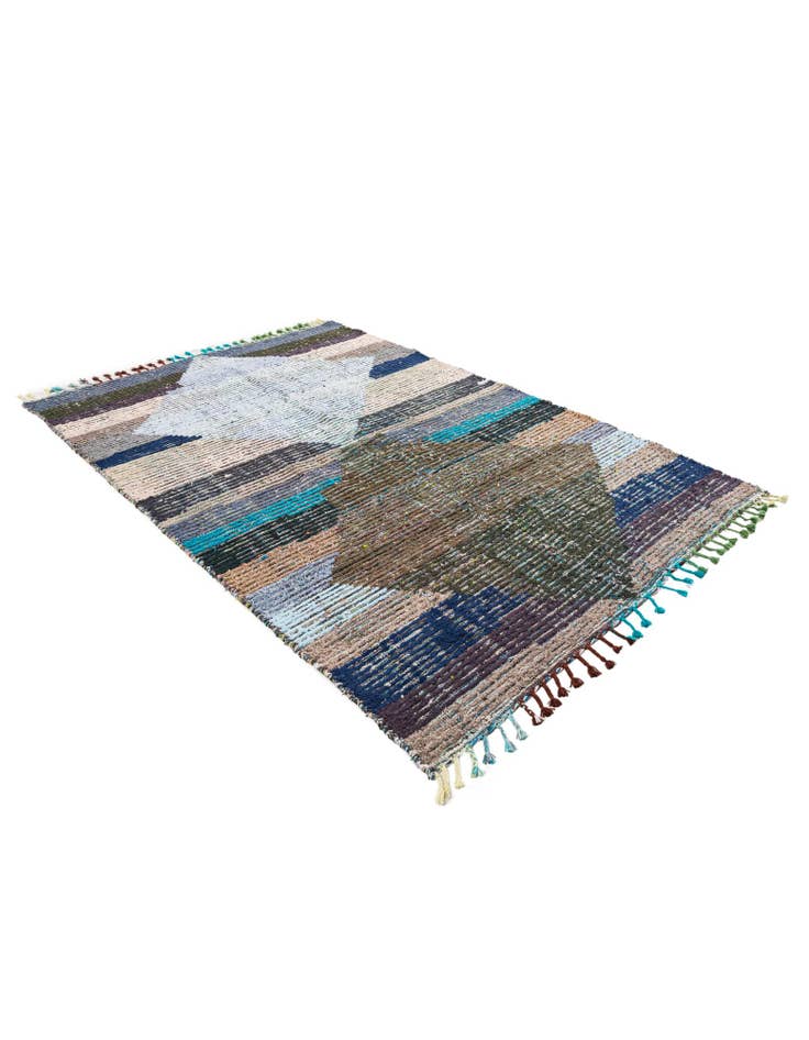 Detail image of  5' 8 x 8' 3  Hand Knotted Moroccan Wool Rug