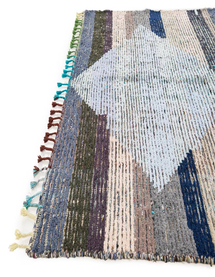 Detail image of  5' 8 x 8' 3  Hand Knotted Moroccan Wool Rug