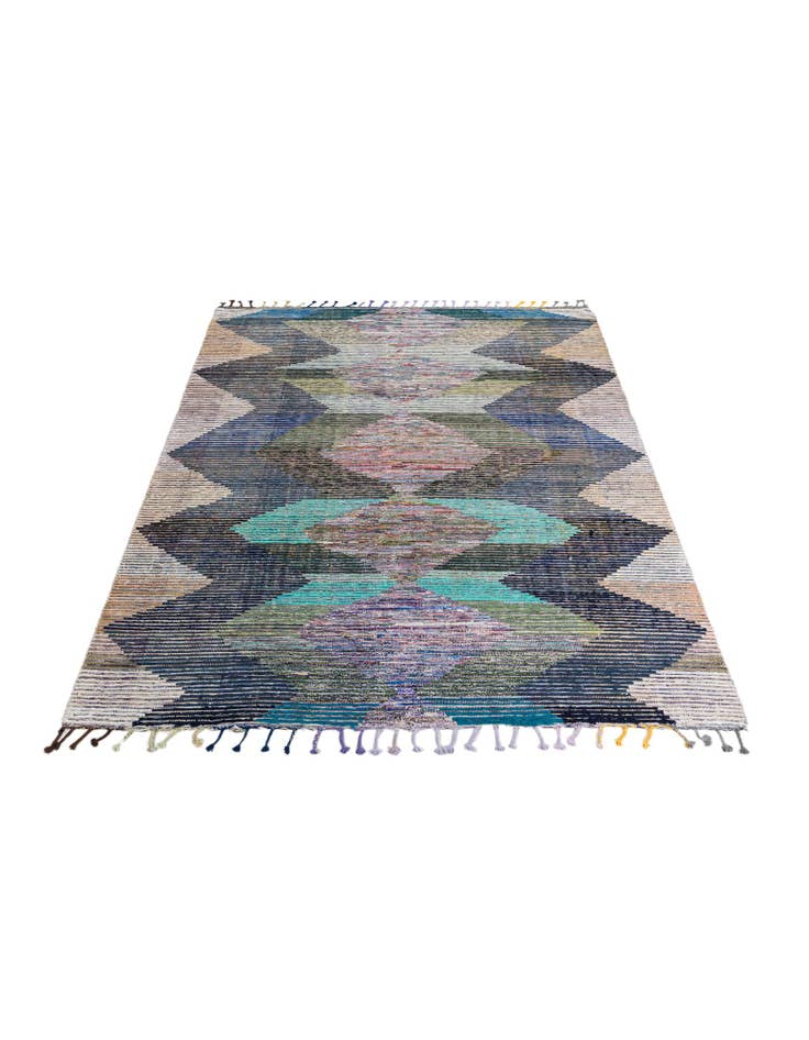 Detail image of  8' 2 x 10'  Hand Knotted Moroccan Wool Rug