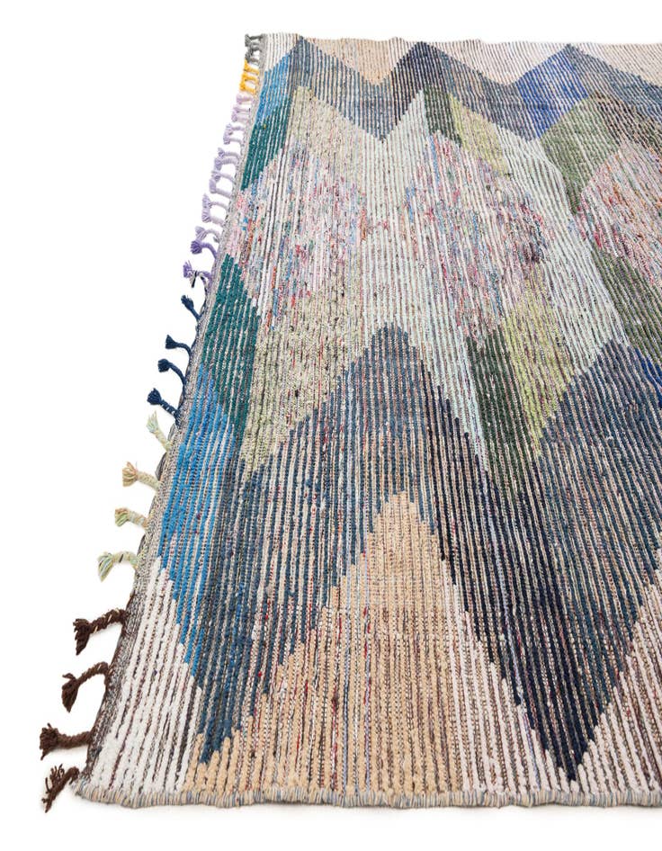 Detail image of  8' 2 x 10'  Hand Knotted Moroccan Wool Rug