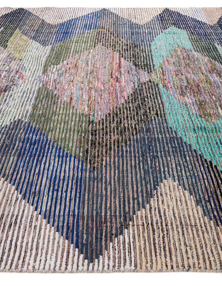 Detail image of  8' 2 x 10'  Hand Knotted Moroccan Wool Rug