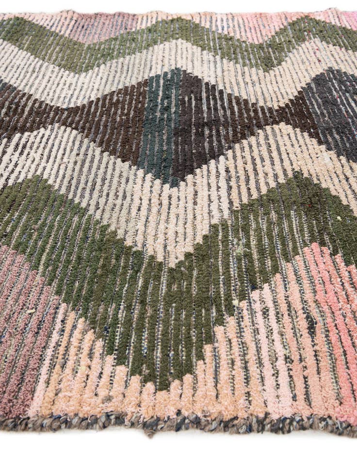 Detail image of  5' 7 x 8'  Hand Knotted Moroccan Wool Rug