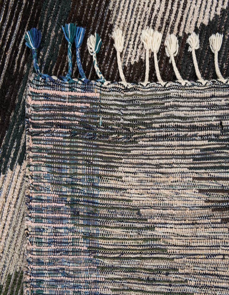 Detail image of  5' 7 x 8'  Hand Knotted Moroccan Wool Rug