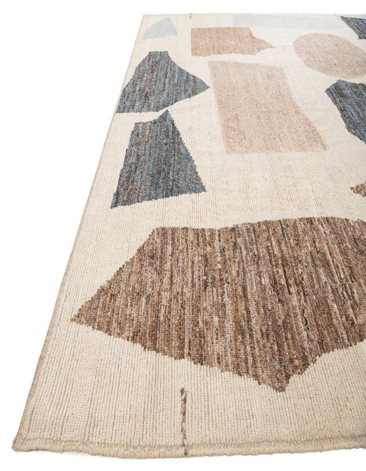 Detail image of  10' 7 x 14' 5  Hand Knotted Moroccan Wool Rug