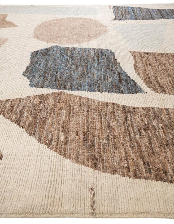 Detail image of  10' 7 x 14' 5  Hand Knotted Moroccan Wool Rug
