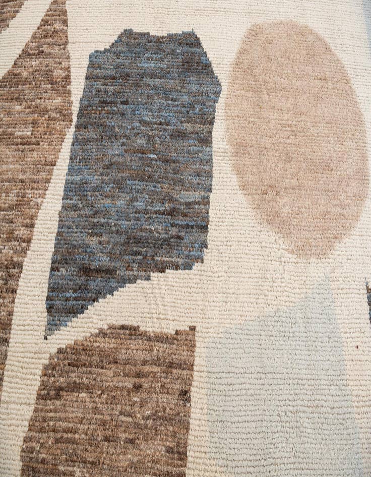 Detail image of  10' 7 x 14' 5  Hand Knotted Moroccan Wool Rug