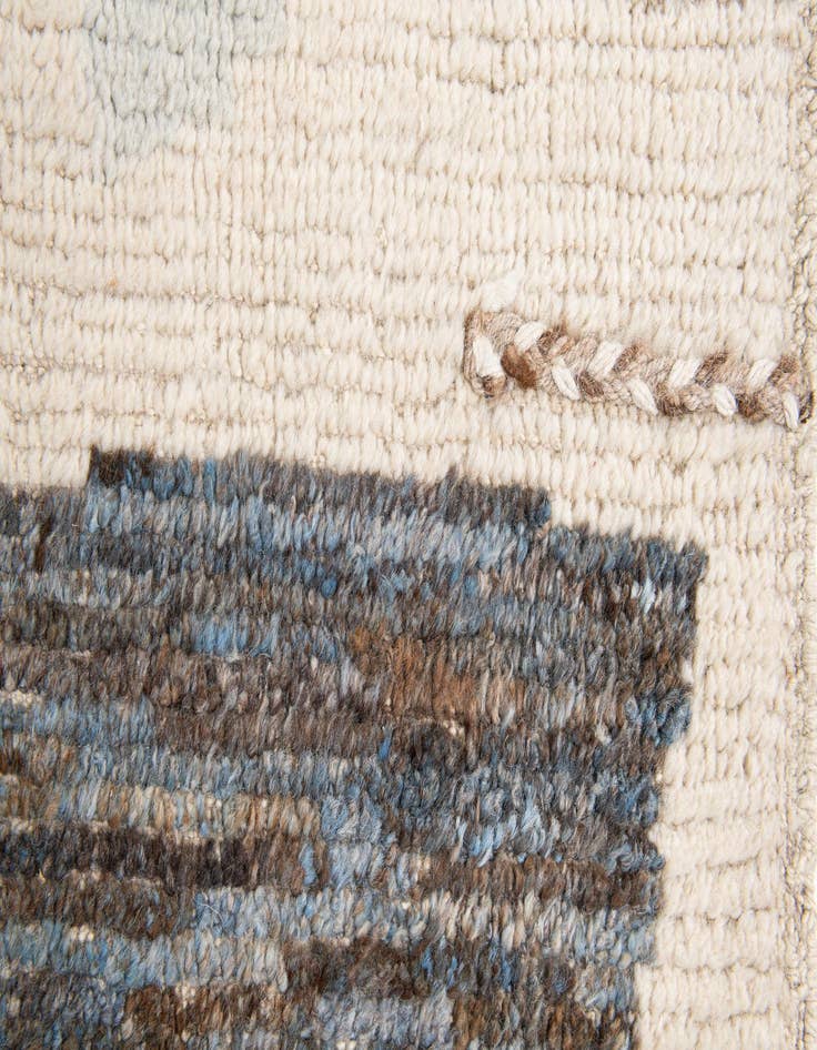 Detail image of  10' 7 x 14' 5  Hand Knotted Moroccan Wool Rug