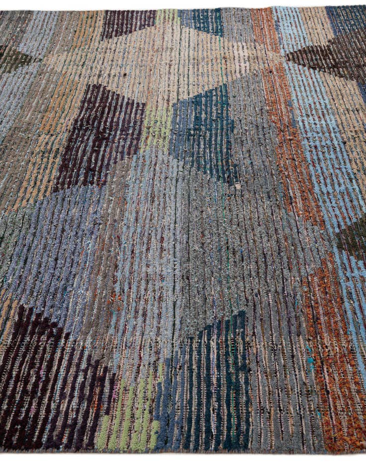 Detail image of  8' 2 x 10' 1  Hand Knotted Moroccan Wool Rug