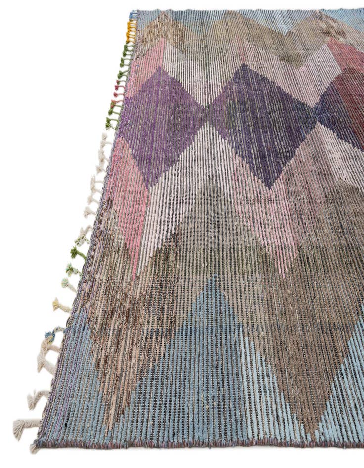 Detail image of  9' 8 x 11' 10  Hand Knotted Moroccan Wool Rug