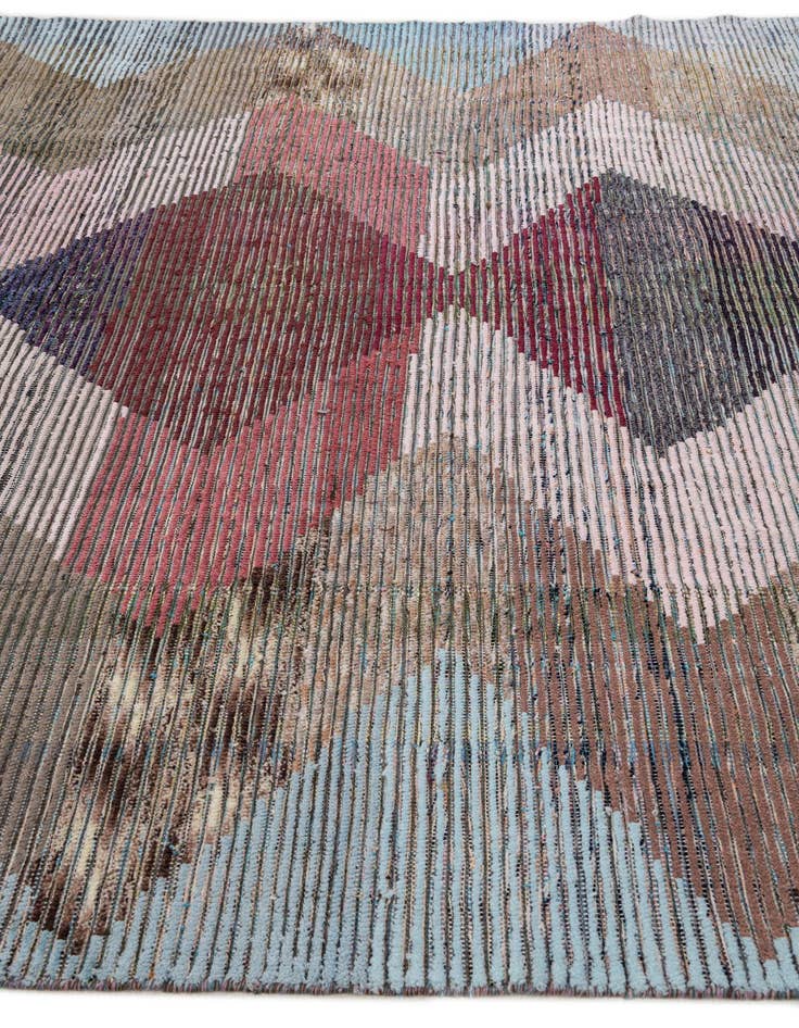 Detail image of  9' 8 x 11' 10  Hand Knotted Moroccan Wool Rug