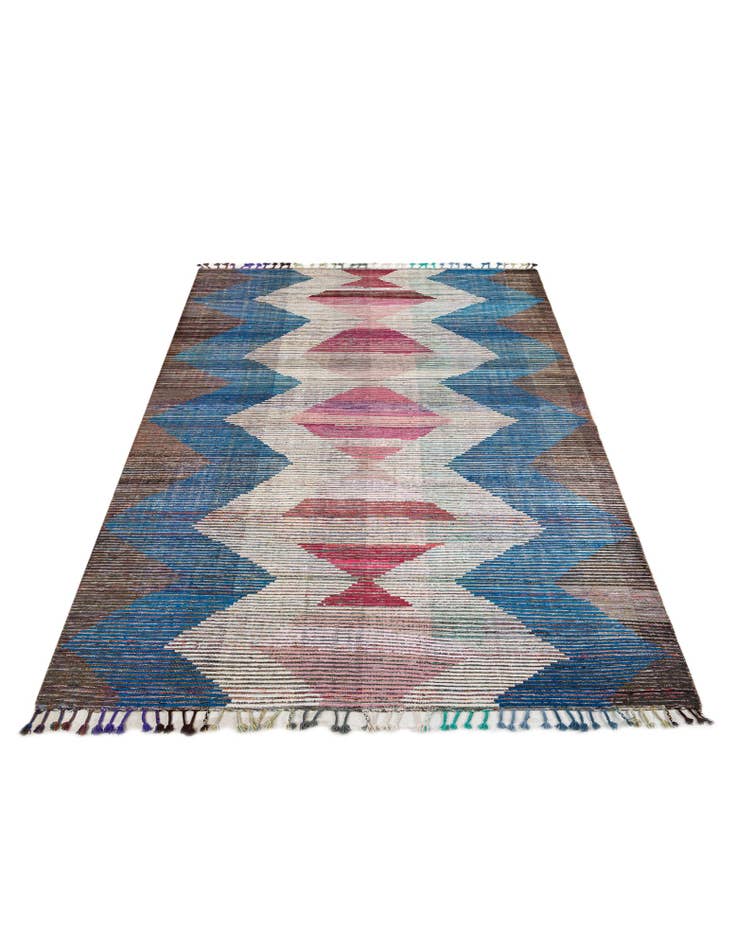 Detail image of  9' x 12' 5  Hand Knotted Moroccan Wool Rug