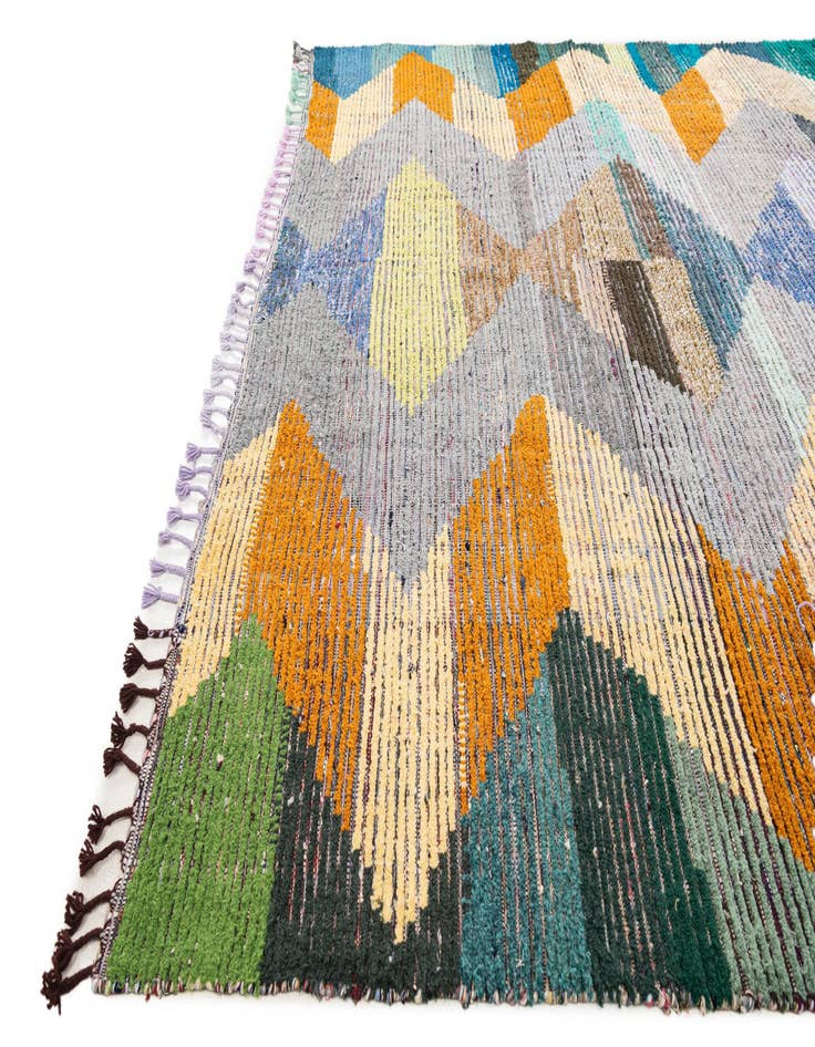 Detail image of  9' 3 x 12' 3  Hand Knotted Moroccan Wool Rug