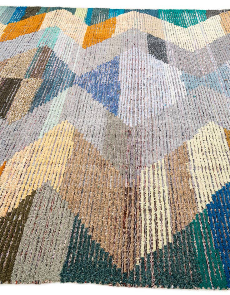 Detail image of  9' 3 x 12' 3  Hand Knotted Moroccan Wool Rug