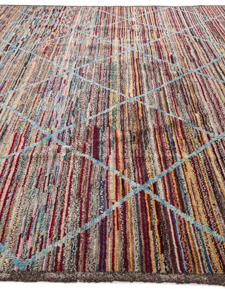 Detail image of  11' 3 x 15'  Hand Knotted Moroccan Wool Rug