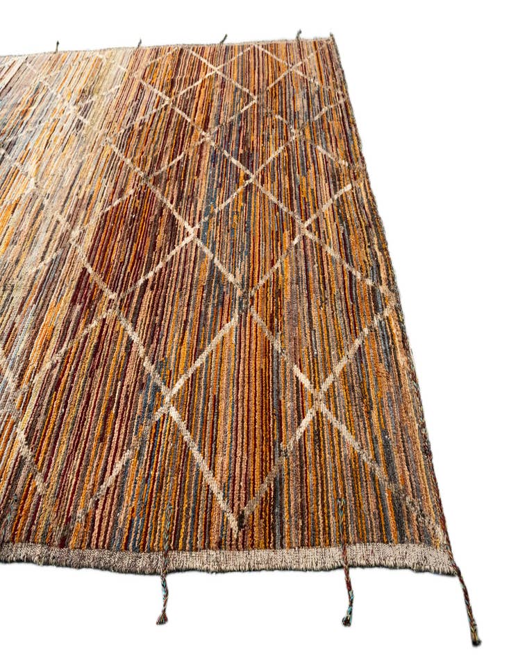 Detail image of  10' 8 x 13' 10  Hand Knotted Moroccan Wool Rug