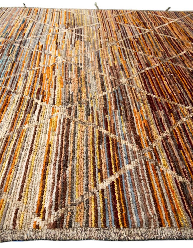 Detail image of  10' 8 x 13' 10  Hand Knotted Moroccan Wool Rug