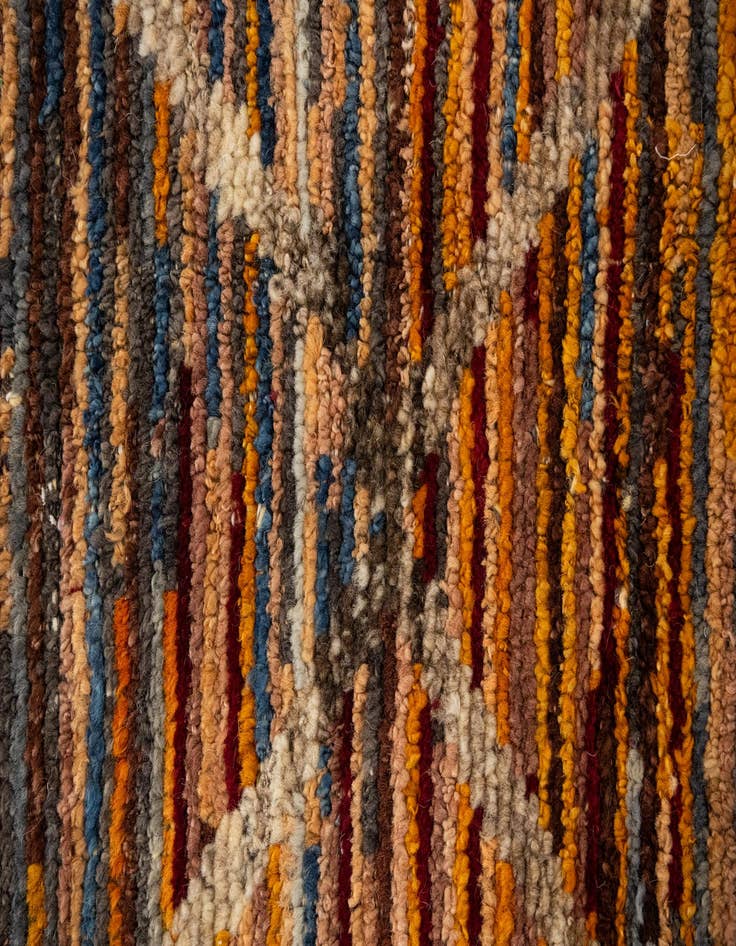 Detail image of  10' 8 x 13' 10  Hand Knotted Moroccan Wool Rug