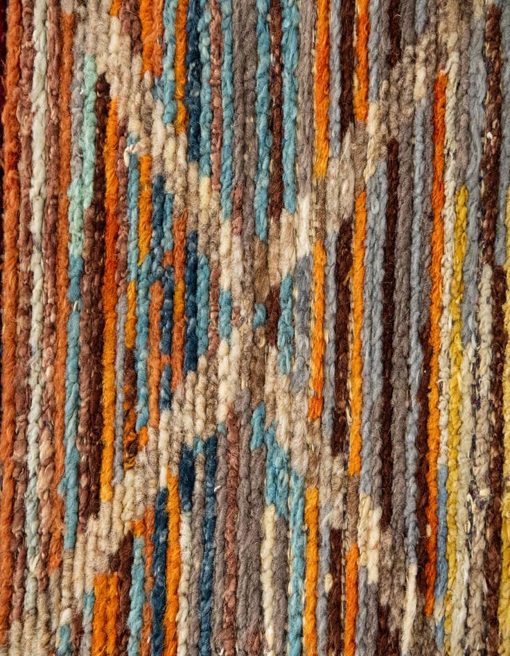 Detail image of  10' 8 x 13' 10  Hand Knotted Moroccan Wool Rug