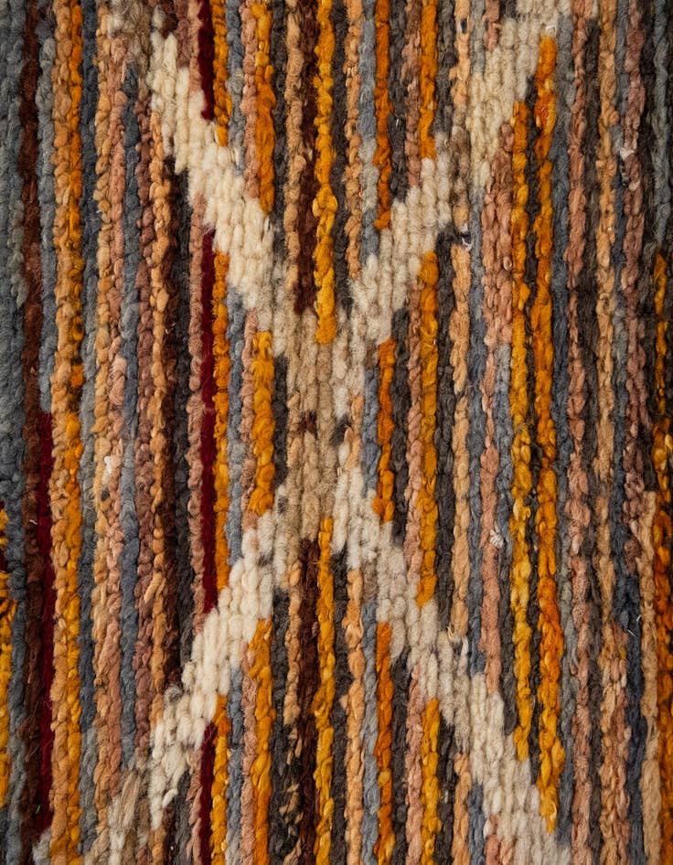 Detail image of  10' 8 x 13' 10  Hand Knotted Moroccan Wool Rug