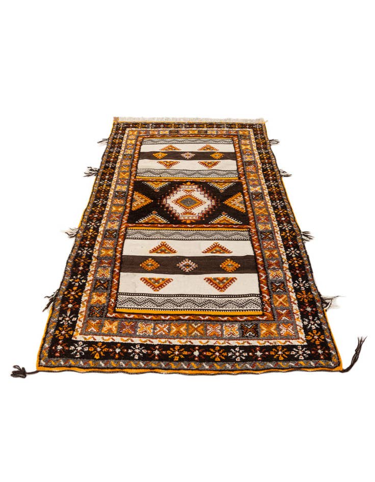 Detail image of  3' 6 x 6' 8  Hand Knotted Moroccan Wool Rug