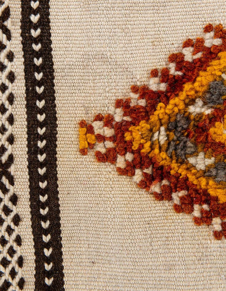 Detail image of  3' 6 x 6' 8  Hand Knotted Moroccan Wool Rug