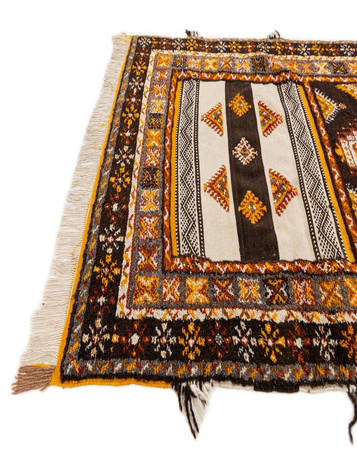 Detail image of  3' 6 x 6' 8  Hand Knotted Moroccan Wool Rug