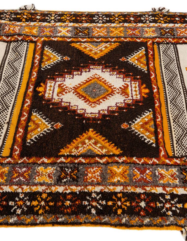 Detail image of  3' 6 x 6' 8  Hand Knotted Moroccan Wool Rug