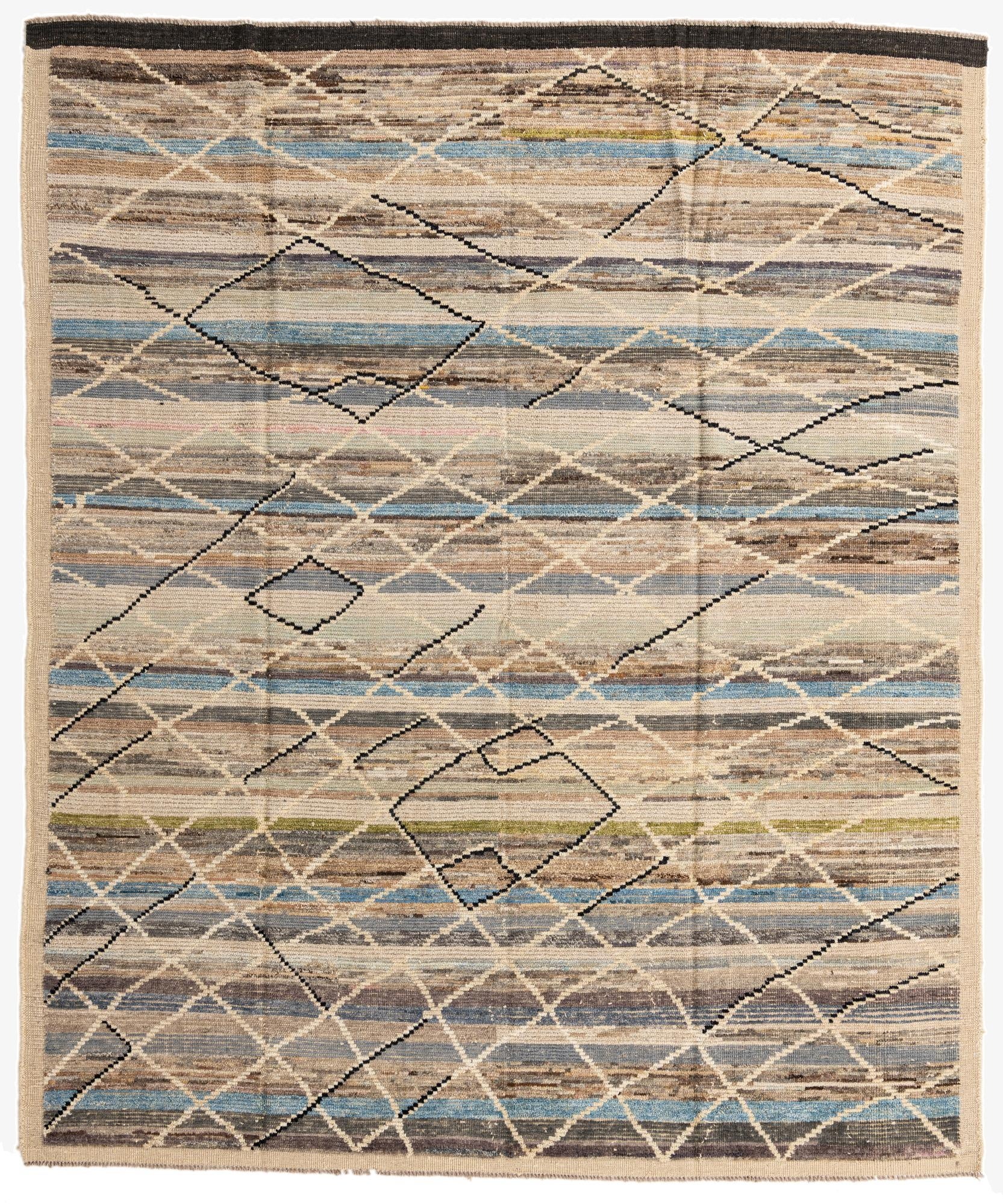  8' 2 x 10'  Hand Knotted Moroccan Wool Rug