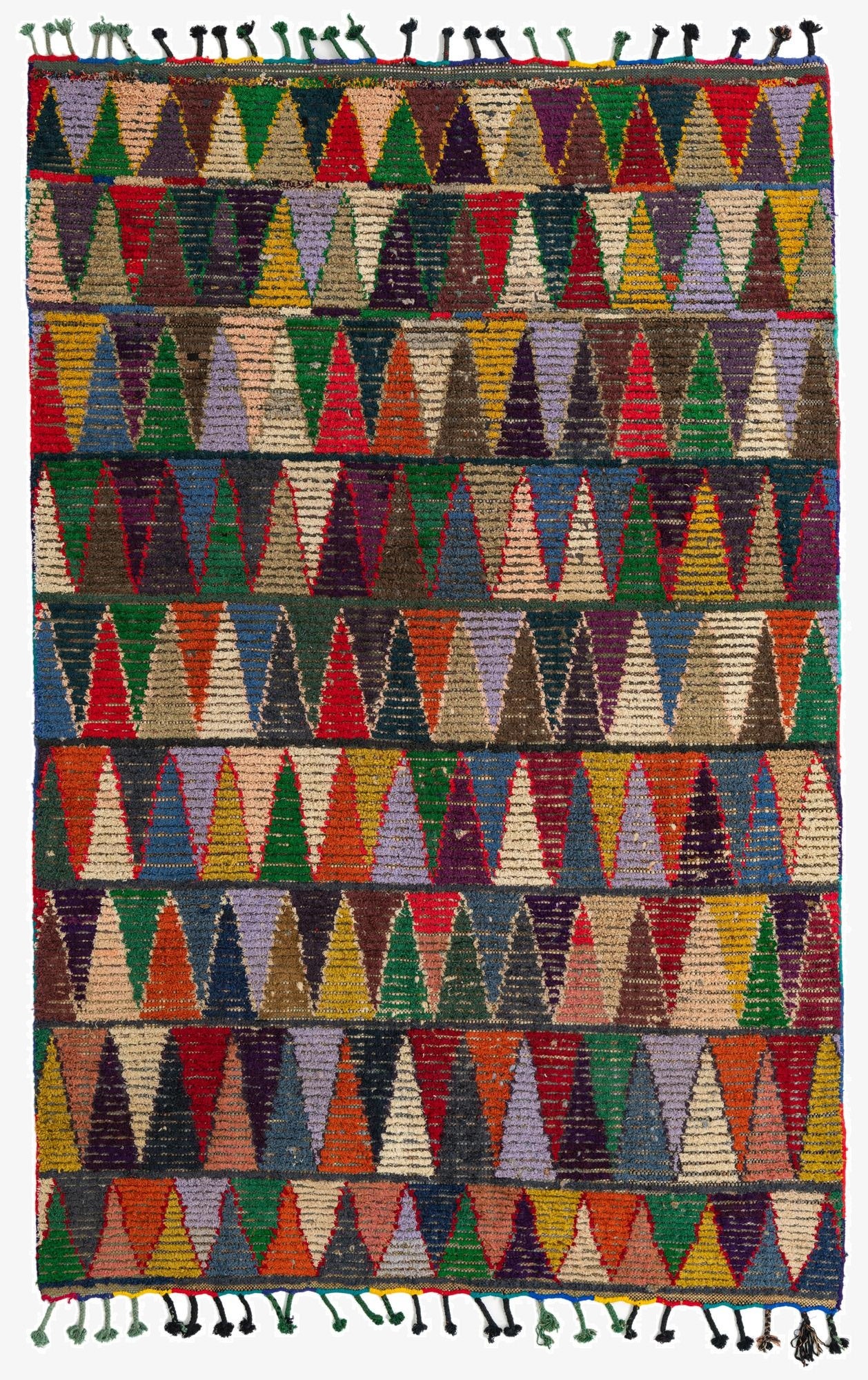  5' 2 x 8'  Hand Knotted Moroccan Wool Rug